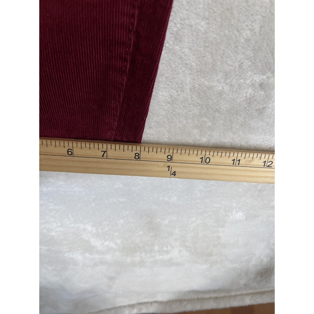 Coldwater Creek Pants Womens 16 Burgundy Corduroy Straight Leg Stretch Casual - Picture 5 of 10